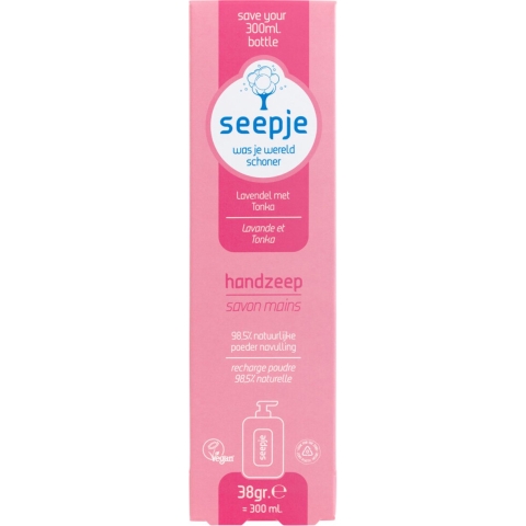 10x Seepje Handzeep Navulling Lavendel met Tonka 38 gr