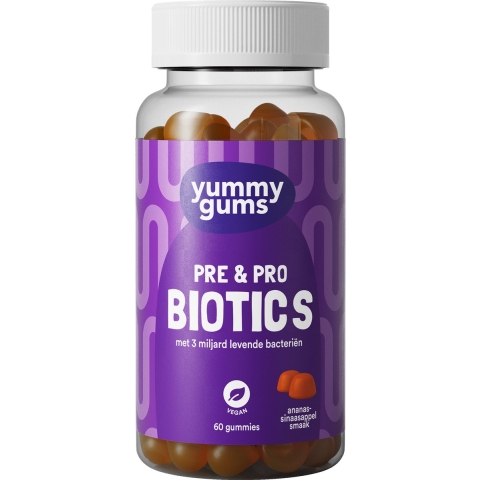Gratis Verzending: Yummygums Pre&Pro biotics 60 gummies