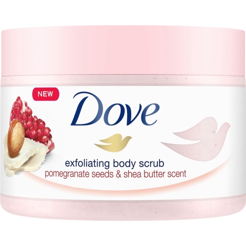 4x Dove Body Scrub Pomegranate&Shea butter 225 ml