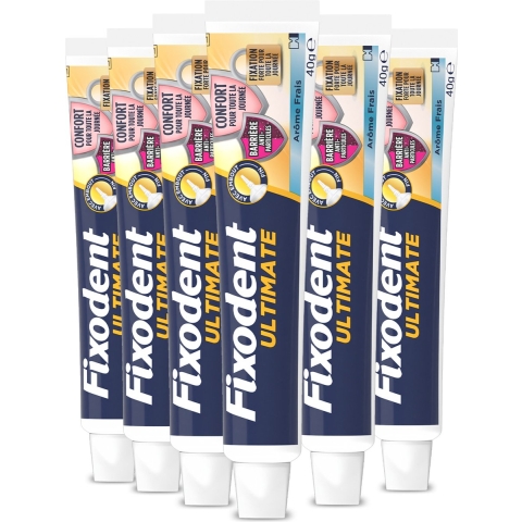 6x Fixodent Kleefpasta Ultimate Fresh 40 gr