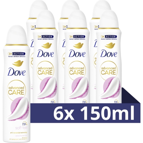 6x Dove Deodorant Spray Soft Feel 150 ml