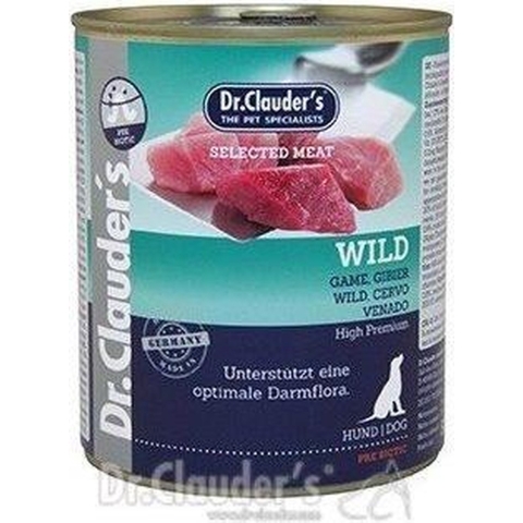 Dr. Clauder's wild natvoer hond 6 x 800 g