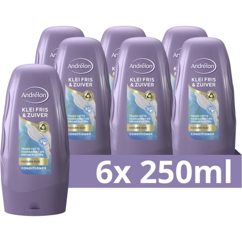 6x Andrelon Conditioner Special Klei Fris&Zuiver 250 ml