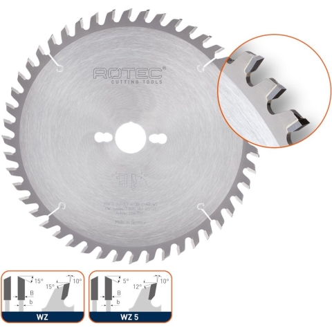 Rotec HM schulp- en afkortzaagblad, ø315x3,2x30mm Z=48 WZ - 5542125