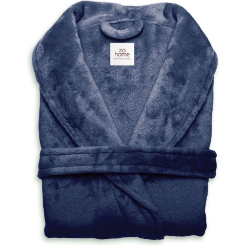 Zo Home Flanel Fleece Badjas Cara - indigo blue - L