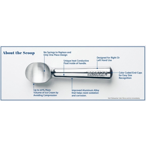 Zeroll Orginal Scoop Ijsschep - Goud - Ø55 mm - 20 Bollen Per Liter