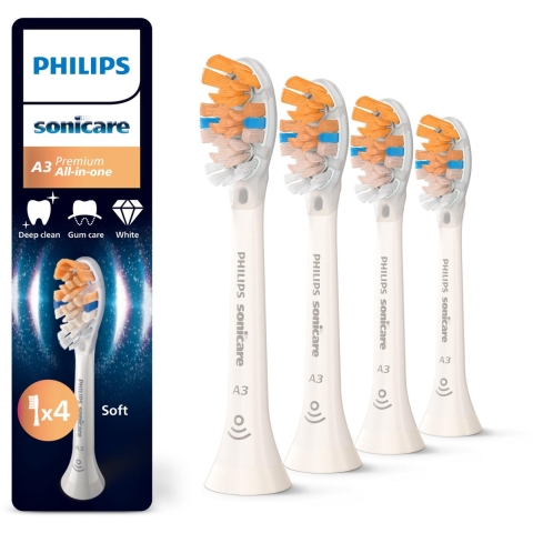 Philips Sonicare 4 A3 Premium All-in-one Hx9094/87 Opzet Borstels Wit