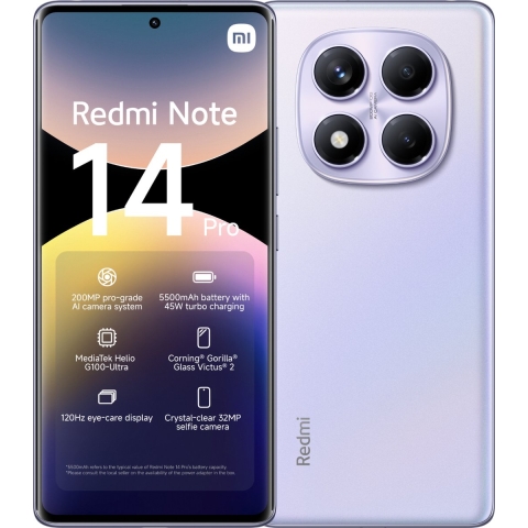 Xiaomi Redmi Note 14 Pro - 4g 256gb Aurora Paars 256 Gb