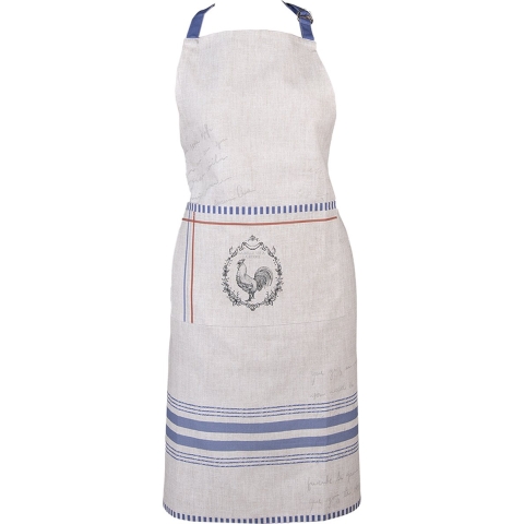 Clayre & Eef Keukenschort 70x85 cm Beige Katoen Haan BBQ Schort