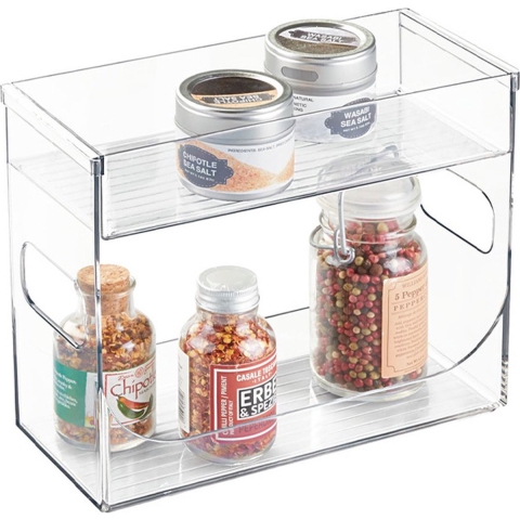 iDesign - Kruidenrek, 2 Verdiepingen, 26 x 11.8 x 21.6 cm, Kunststof,