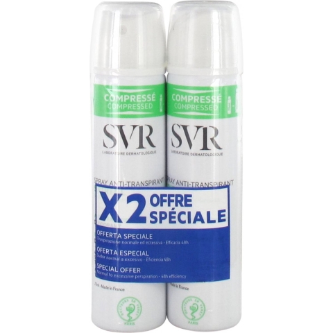 SVR Spirial Spray Anti-Transpirant DUO | 2 x 75 ml PROMO