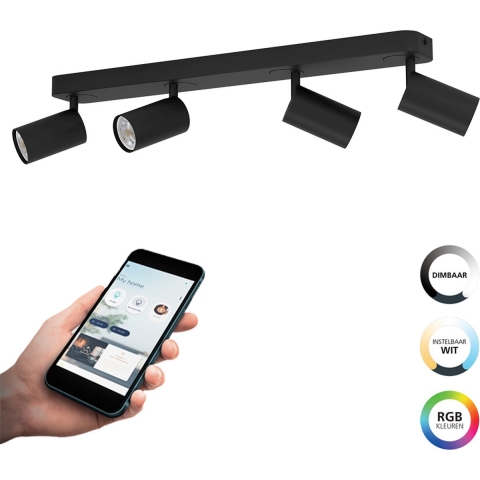 EGLO connect.z Telimbela-Z Smart Spot - GU10 - 58 cm - Zwart