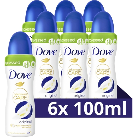 6x Dove Deodorant Spray Original 100 ml
