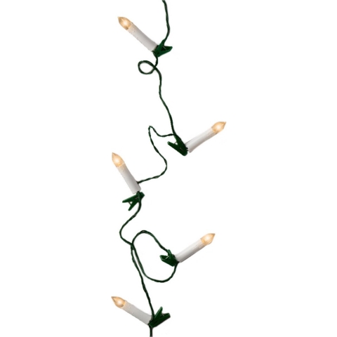 Kerstboomverlichting - lichtsnoer - 30 kaarsen - warm wit - 725 cm - kerstversiering -