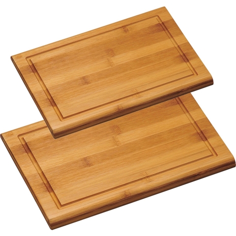Bamboe houten snijplanken voordeel set in 2 verschillende formaten -