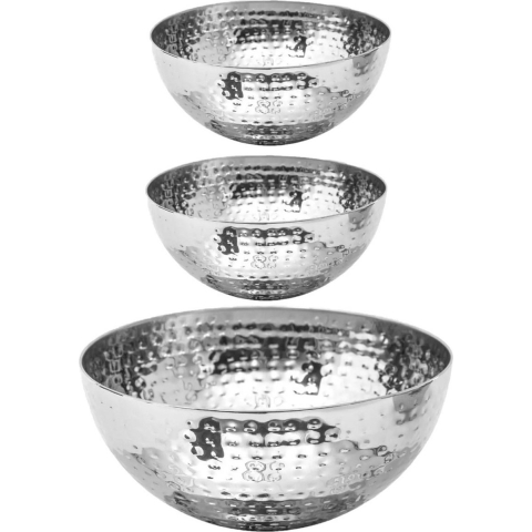 Secret de Gourmet voedsel/serveerschalen set - RVS - D29/D19 cm -