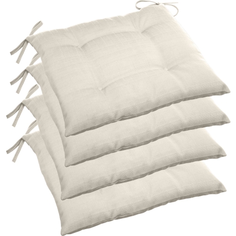 Hesperide stoelkussens - 4x -binnen/ buiten stoelen - beige - 40x4 cm -