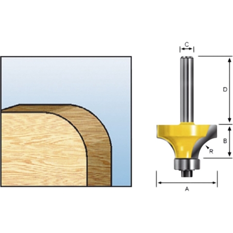 Makita Accessoires Afrondfrees+lag. HM 31mm S6 - D-09466