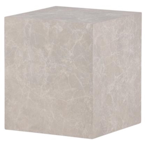 Svea - Clara salontafel marmerlook - 40 x 40 cm - beige