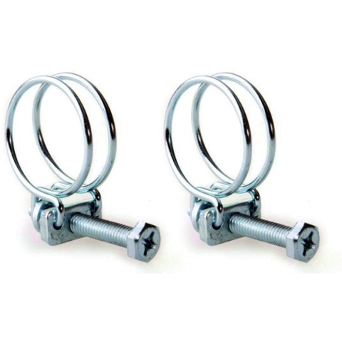 Zwarte filterslang met 2 draadslangklemmen 20mm 5m - Vt