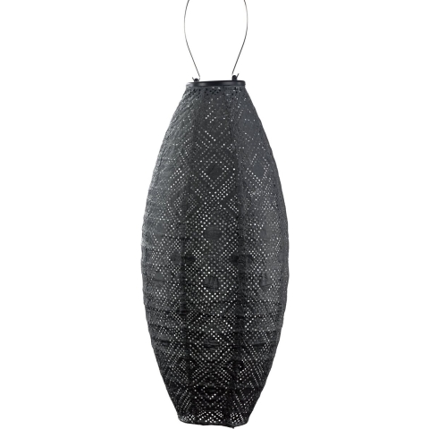 Long Oval dia. 20 cm Mosaic donker grijs lampion - Lumiz