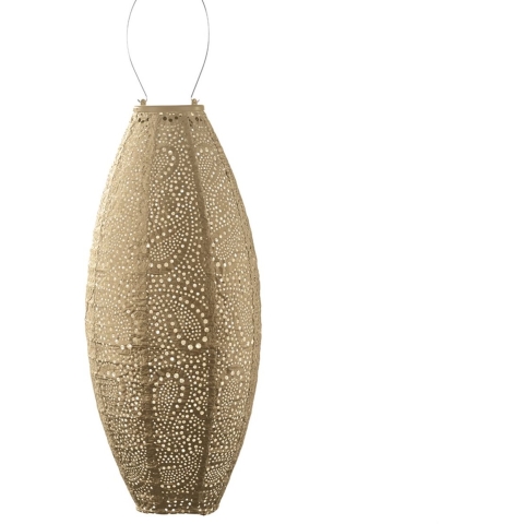 Long Oval 20 Paisley Gold Solar lampion - Lumiz