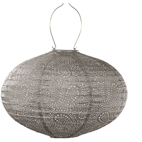Oval dia. 40 cm Paisley taupe lampion - Lumiz
