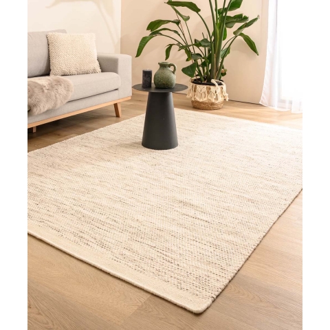 Nordic Weavers Wollen vloerkleed - Ulstein wit|grijs - 200x300 cm