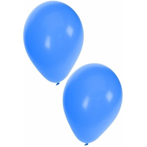 Feest ballonnen - blauw - 300x stuks - ca. 27 cm - verjaardag versiering -