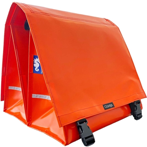 Dubbele Fietstas XL PVC 46L Oranje