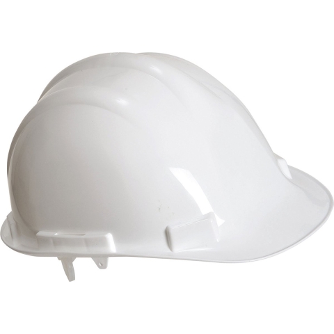 Set van 2x stuks veiligheidshelmen/bouwhelmen hoofdbescherming wit verstelbaar 55-62 cm -