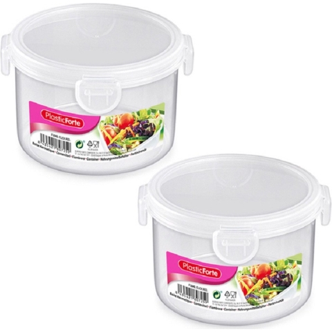 Vershoudbakje vriezer/magnetron - 8x - 1600 ml - kunststof -