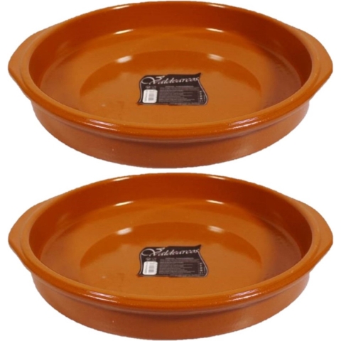 Set van 3x stuks grote tapas ovenschalen/serveerschalen Alicante met handvatten 34 cm -