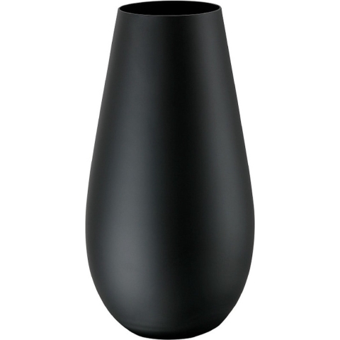 Bloemenvaas New York - mat zwart - glas - H24 cm -