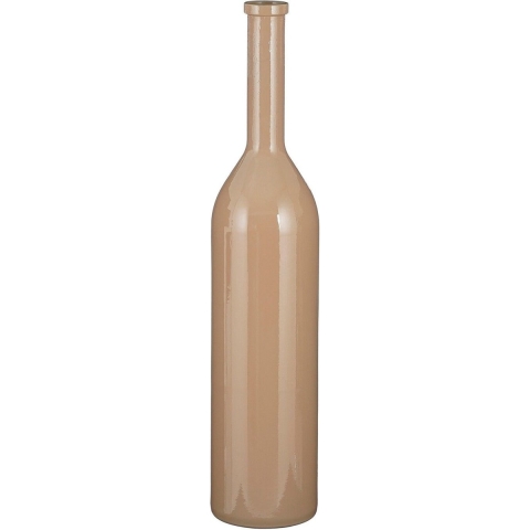 Mica Decorations Flesvaas groot - rioja - taupe - gerecycled glas - 21 x 100 cm -