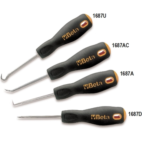 Beta Set van 4 monteurs precisiehaken, met handgrepen 1687/S4 - 016870150