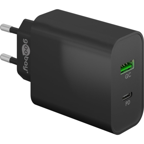 Goobay USB + USB-C snellader 45W zwart - 9550193