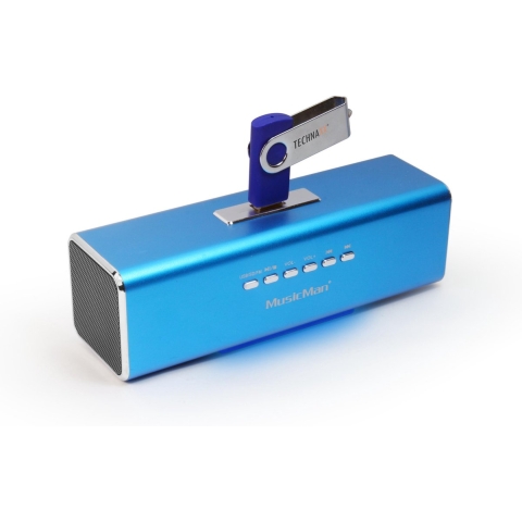 Technaxx MusicMan MA Lautsprecher Mini-luidspreker AUX, FM radio, USB, SD Blauw
