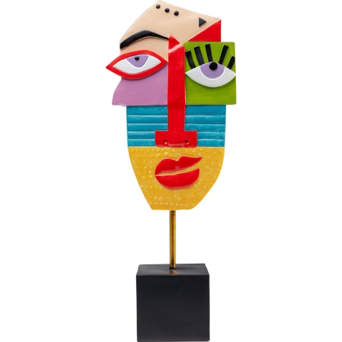 Kare Decofiguur Abstract Face Multicolour 52cm
