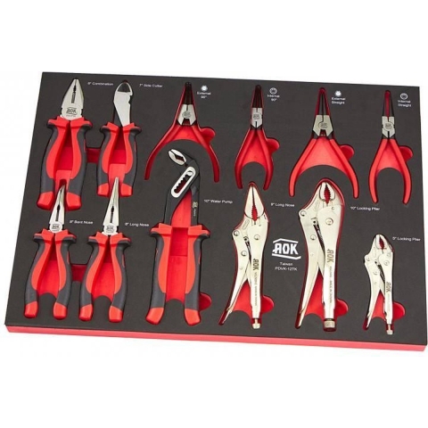 AOK PROFI 12-delige tangenset FOAM inlay