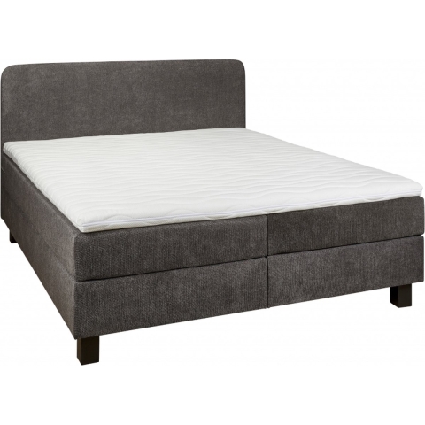 Boxspring Bilbao - Antraciet|Grijs|Zwart - Textiel