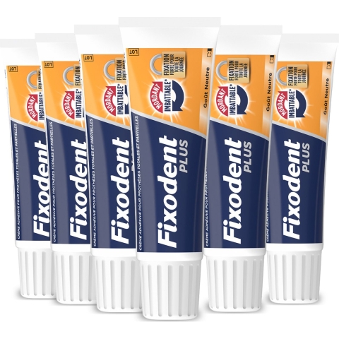 6x Fixodent Kleefpasta Plus Dual Power 40 gr
