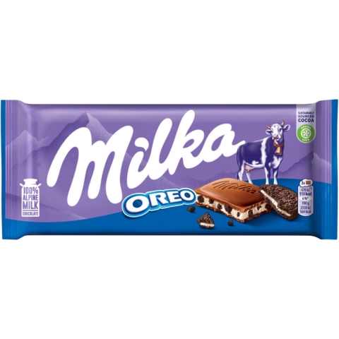 22x Milka Chocoladereep Oreo 100 gr