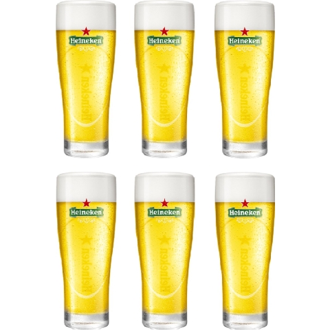 Heineken Bierglazen Ellipse - 500 ml - 6 stuks