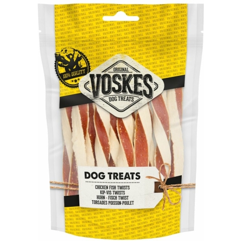 10x Voskes Kip - Vis Twists 100 gr