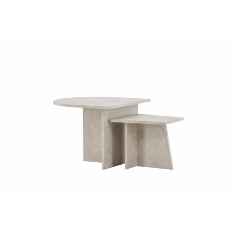 Svea - Matilde salontafel - set van 2 - marmerlook