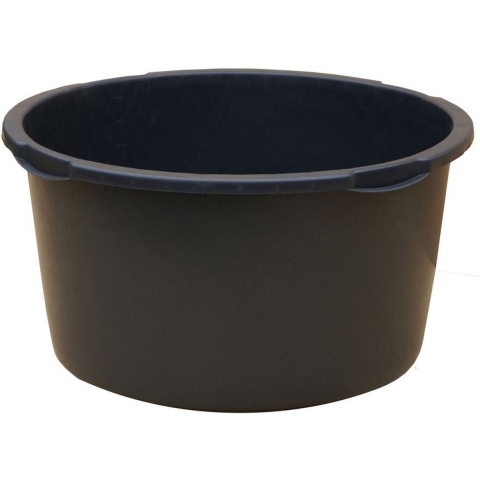 Flexibele stevige multifunctionele kunststof bak/emmer/kuip 90 liter diameter 65,5 cm zwart -