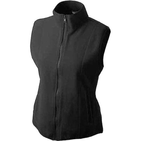 Fleece outdoor bodywarmer zwart voor dames M -