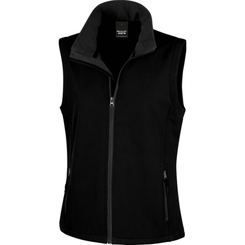 Softshell outdoor bodywarmer zwart voor dames XL -