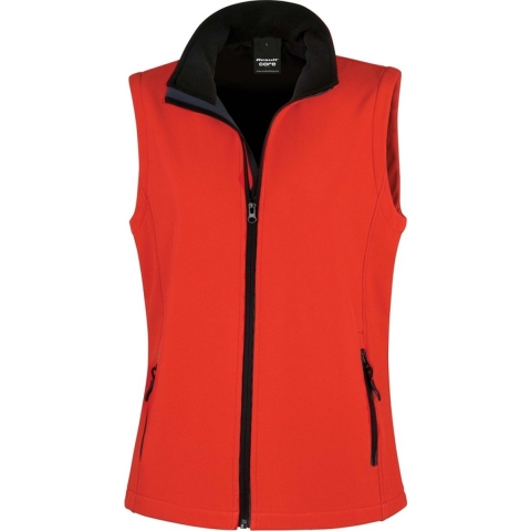 Softshell outdoor bodywarmer rood voor dames XL (42/54) -